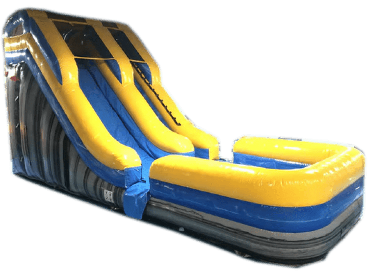 16ft Blue, Yellow, Grey Water Slide